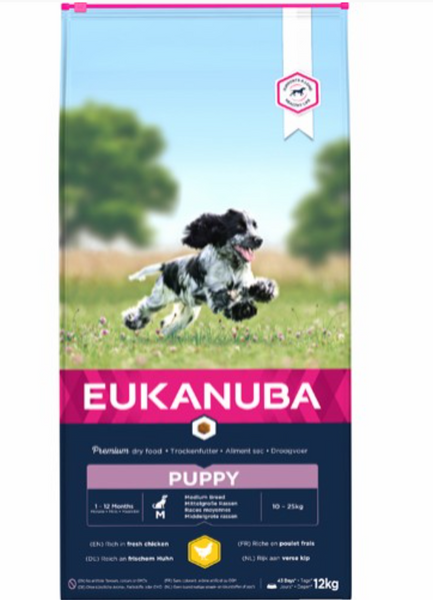 Euk Puppy medium breed chicken 12 kg